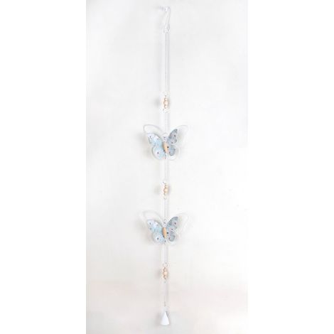 TrendLine Aufhänger Schmetterling 98 x 3 x 14 cm silber-weiß Deko-Accessoires