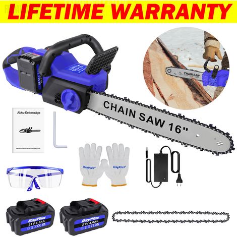 16" Cordless Electric Chainsaw Cutter Garden Wood Branches Saw Pruning Cutting (1/5)