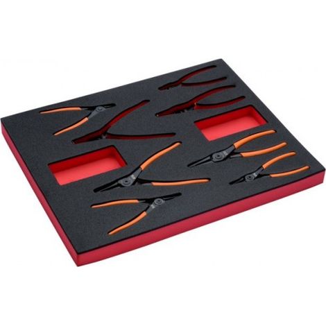 BAHCO - Jeu de pinces à circlips, module mousse 2/3 Fit&Go - 8 pcs