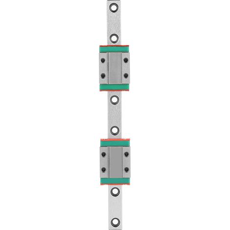 Rail de guidage linéaire MGN9B de 150 mm de diamètre et de 9 mm de largeur, avec 2 blocs de rail MGN9B. (1/5)