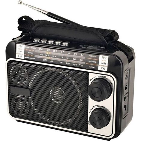 AM/FM/SW1/SW2 Transistorradio, AC- oder batteriebetriebenes Radio mit bestem Empfang, großer Lautsprecher, von DEBUNS