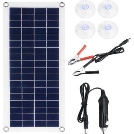 [NEVER USED] 20W Solar Panel Battery Charger, Portable Solar Panel Maintainer Charging Kit for Car, Motorcycle, RV