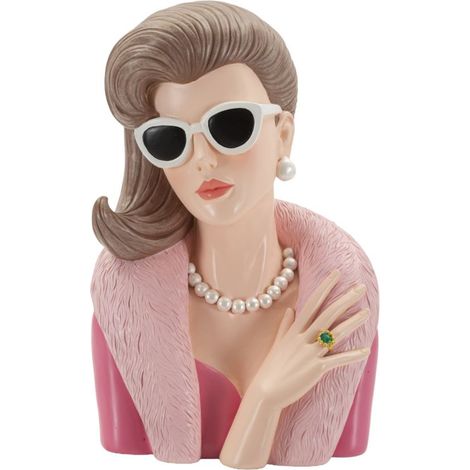 Scultura Donna Paris -D- in resina multicolore