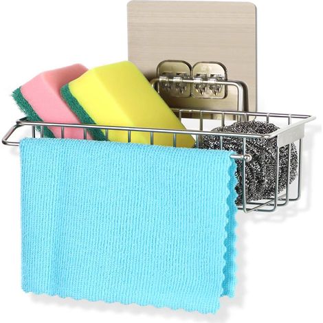 Porte-Éponge - Organisateur D'Évier - Rangement Pour Éponges Chiffons Brosses - Compatible Avec Éviers Standard - 1 Pièce (1/5)