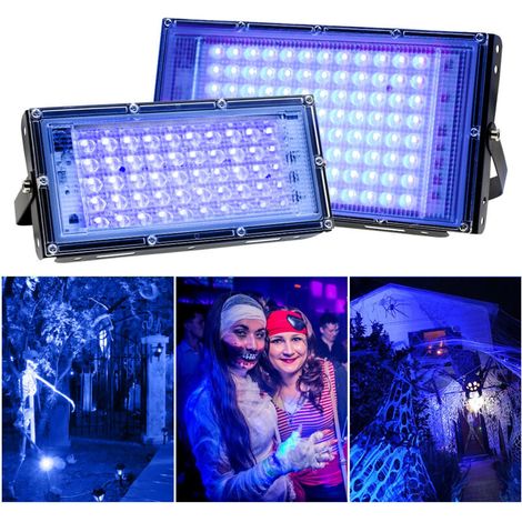 2 unidades de diodo emisor de luz, 5 W, tubo LED UV, luz negra, 24 LED, barra de luz UV, 5 V, puerto USB, 395 nm, para Halloween, Navidad, fiesta, pintura corporal, maquillaje, neón, DJ, discoteca (1/5)