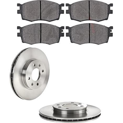 KIT FRENI ANTERIORI compatibile con HYUNDAI ACCENT III (MC) - DISCHI + PASTIGLIE OEM: FDB1955 / 17724 /SOSTITUZIONE DIRETTA/BASSA POLVERE/SILENZIOSO (1/5)