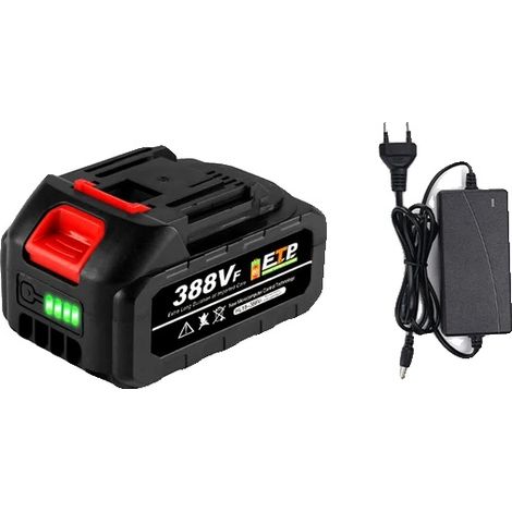 Batería recargable de 18 V de iones de litio, alta capacidad, 1 x 388 VF con enchufe europeo. (1/2)