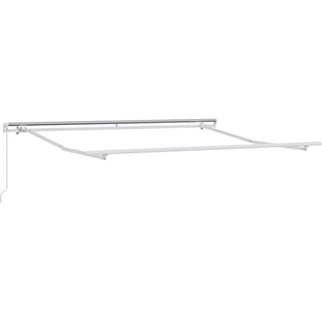 Awning Manual White 3.5 x 2.5 m Metal vidaXL