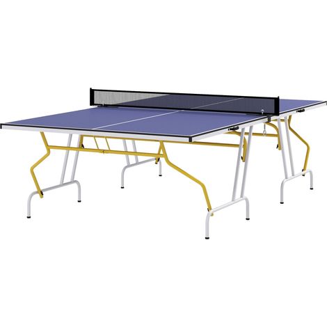 Mesa De Ping-Pong, Mesa Plegable En Cuartos Con Red De Ping-Pong, 2 Raquetas De Ping-Pong, 3 Pelotas, Azul
