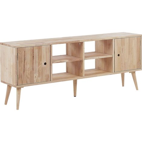 TV Stand CHANDLER Wood Light Brown (1/5)