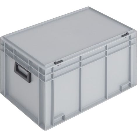 Valise cabine L600xP400xH353mm en PP, 2 poignées, fermeture à glissière, gris, 70l (1/2)