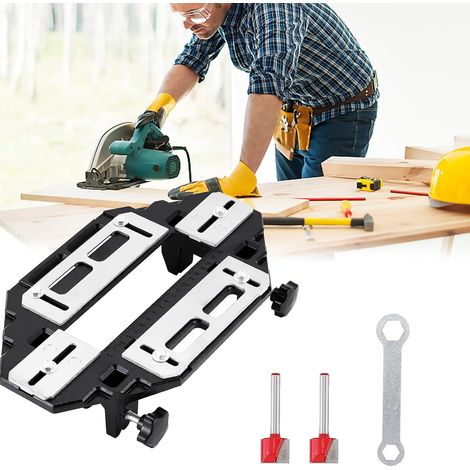 Gabarit CharnièRe Porte,Gabarit Pour Charnière Porte Alliage D'Aluminium Ouvreur Trou Pour Travail Bois Localisateur Fente Guide Trou Pour Charnière Porte Bois Gabarit Pour Installation Serrure Porte (1/5)