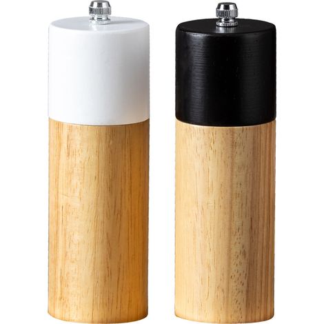 Pot à sel et poivre manuel en bois, bouteille à assaisonnement multifonctionnelle, ustensile de cuisine avec broyeur en céramique, moulin de cuisine domestique. (1/4)