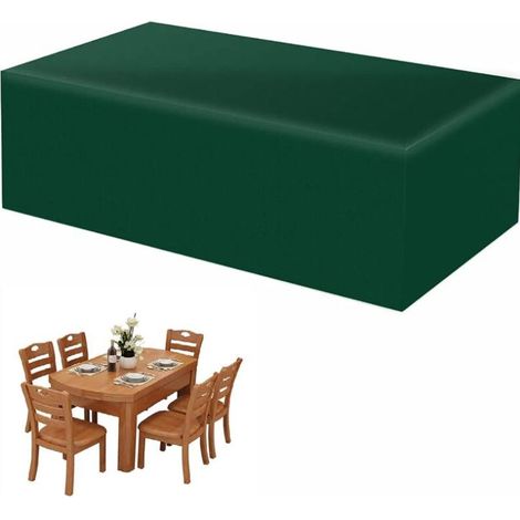 Housse de mobilier de jardin, rectangulaire Oxford 210D, housse de canapé pour table Vert - tissu (210X140X70cm) (1/5)
