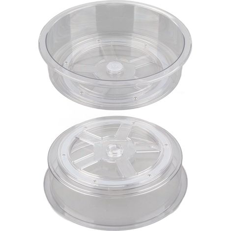 Organisateur de placard rotatif transparent à 360° - Support de rangement pour condiments, café et cosmétiques (1/5)