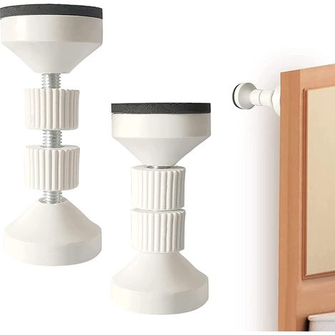 embouts de tête de lit, stabilisateurs télescopiques pour table de chevet, longueur réglable de 6,3 à 7 cm, blancs (1/5)