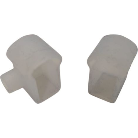 Jandei - Par de tapas para perfil flexible semicircular 8x17mm