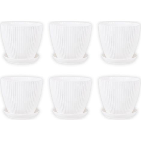 1 pot et soucoupe avec trous de drainage, résine épaisse, 16,3 × 16,2 × 16 cm, vert jungle, pour orchidées succulentes herbes aromatiques (1/5)