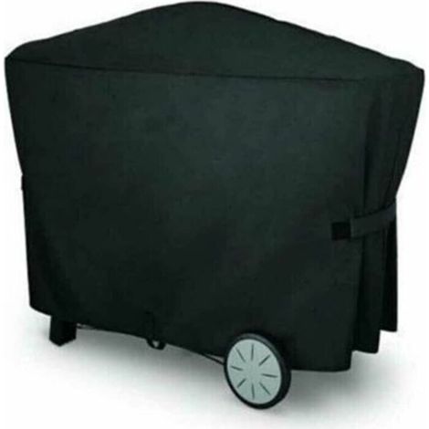 Housse pour barbecue à gaz, dimensions 112,4 x 64,1 x 95,6 cm, housse de protection solaire imperméable pour barbecue Weber, noire (1/5)