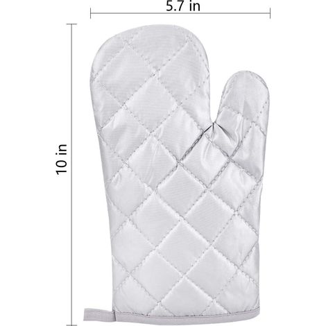 Gants de four de cuisson professionnels résistants à la chaleur, gants anti-repassage pour micro-ondes en coton épaississant, 2 pièces (1/2)