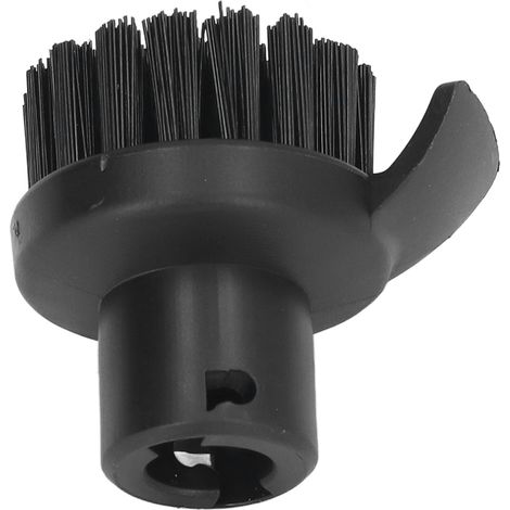 Brosse ronde de rechange pour nettoyeur vapeur Karcher SC1 SC2 SC3, poils durs noirs, avec grattoir (1/5)