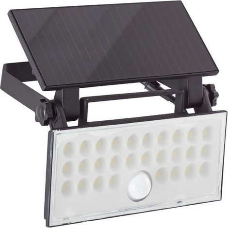 BRILLIANT LUTON Lampada solare murale LED esterna con rilevatore di movimento 4 W 1000 lm nero opaco (1/5)