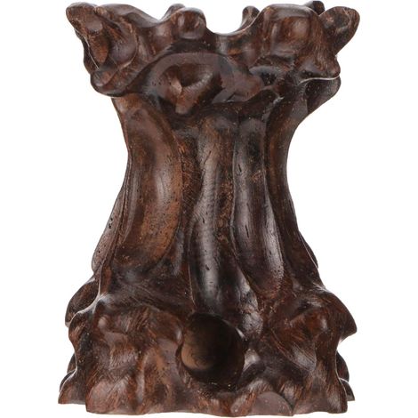 Socle en Bois Sculpté pour Boule de Cristal 1 Pièce Couleur Café (1/5)