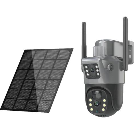 Telecamera di sicurezza PTZ a energia solare da 8 MP, batteria a lunga durata, visione notturna migliorata. (1/2)