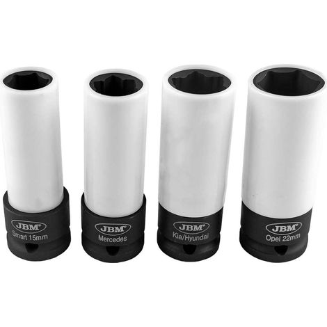 Chiavi e bussole jbm impact socket set 4 pezzi lega acciaio