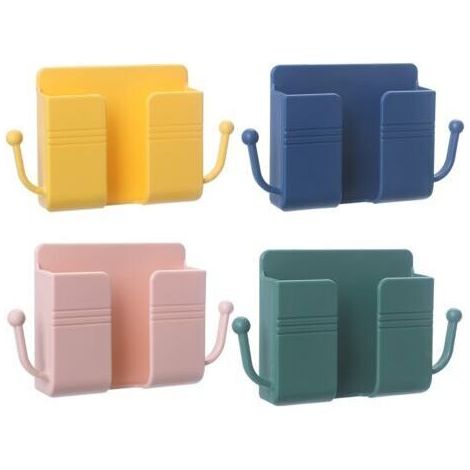 Support Mural pour Téléphone Portable,4 Pièces Boîte De Rangement Murale pour Climatiseur,Organisateur De Télécommande à Montage Mural pour Mini Boîte De Rangement pour La Famille Et Le Bureau (1/5)