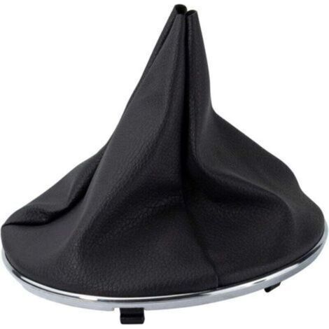 Soufflet de levier de vitesses pour F-iat 500 500C 2007-2015 55344016 50293173 50295075 50295325 Pommeau de levier de vitesse en cuir noir et chromé (1/4)