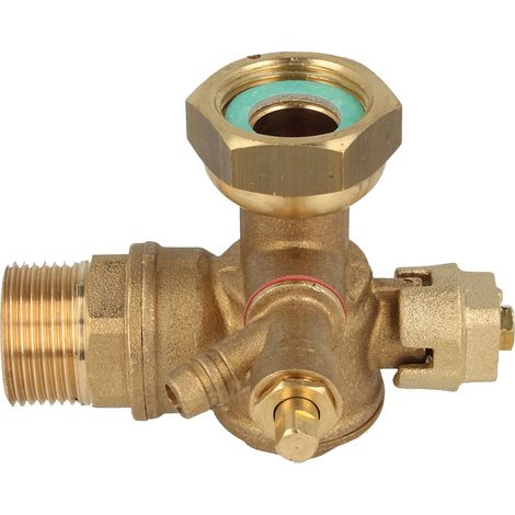 Zilmet 3/4 Zoll Kappenventil ZKV-E, Eckausführung mit Entleerung, Messing (1/4)