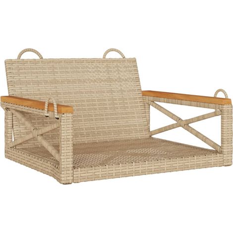 Maison Exclusive - Hängesessel Beige 63x62x40 cm Poly Rattan