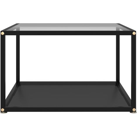 Maison Exclusive - Couchtisch Transparent und Schwarz 60x60x35 cm