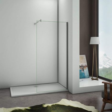 Walk-in 50x200cm Parete Doccia Fissa Con Barra Stabilizzatrice Regolabile 70-120cm, piatto doccia 90x70cm (1/5)