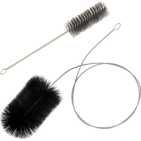 Chimney Pipe Brush Kit, 2 Pieces - Chimney Sweeping Brush with 2 m Flexible Pole (1/5)