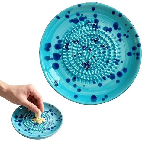 Râpe à Gingembre en Céramique, 11.8cm Assiette à Râper l'Ail (1/5)