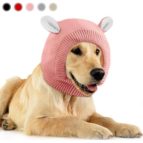 Filiyano-Bonnet tricoté pour chien - Cache-oreilles thermiques moyens pour chien - Cache-oreilles d'hiver pour chien - Cache-oreilles pour animaux de (1/5)