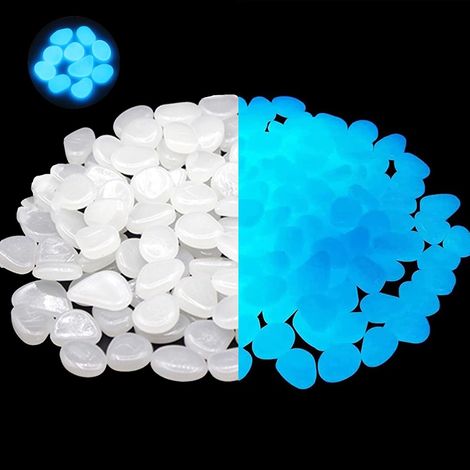 300 PCS Fluorescent Stones, Artificial Fluorescent Pebbles Decoration Decorative Stones for Garden, Roads, Outdoor Decoration, Aquariums, Driveways (1/5)