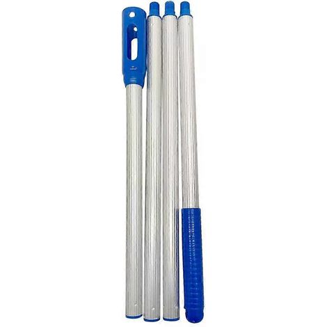 Épuisette télescopique pour piscine, ramasseur de feuilles, détachable, durable, outil de nettoyage multifonctionnel pour les débris avec tige à manchon en 4 sections. (1/5)