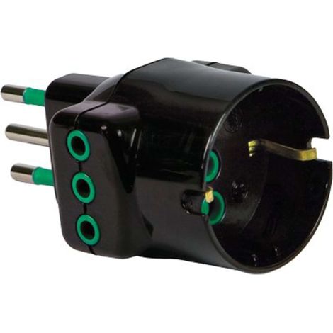 10,0 x ADATTATORE TRIPLO 10A-10A+SCHUKO GARANTI