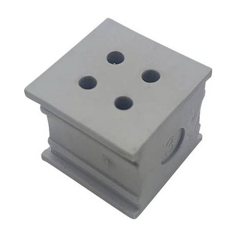 TRU COMPONENTS KT 4/3 PASSE-FILS FENDU Ø MAX. DES BORNES 3 MM ELASTOMÈRE GRIS 1 PC(S) TC-10329292 (1/3)
