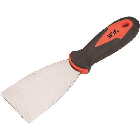 ESPÁTULA FLEXIBLE ACERO CARBONO 60 MM MANGO BIMATERIAL ALYCO ORANGE