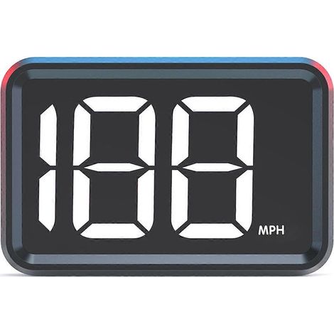 Affichage tête haute, compteur de vitesse numérique GPS MPH pour voitures et camions, installation facile, grand écran H (1/4)