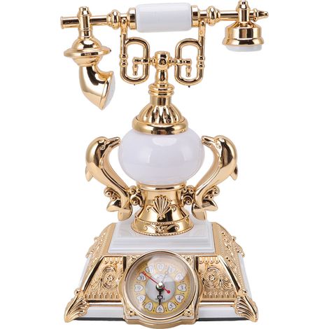 Lampe de table vintage avec fonction réveil et téléphone. Montage facile. Modèle décoratif pour la maison ou un café. Prise UE 220 V. 8178 1 (1/5)