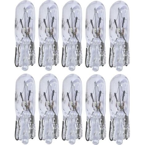 Lot de 10 ampoules T5 12V 1.2W Lumière douce pour tableau de bord Installation simple Compatible luminaires T5 (1/4)