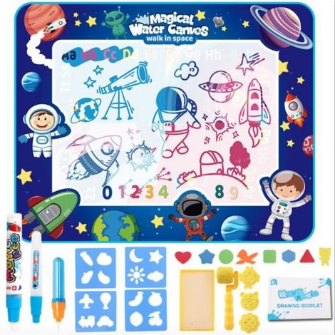 Tapis Dessin Aquatique - 80x100 cm - Réutilisable Sans Encre - Pour Enfants - 1 Pièce (1/4)