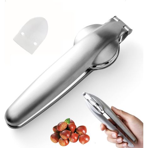 Coupe Chataigne. Pince à Chataignes. Ouvre Chataigne Acier Inoxydable. Éplucheur de Châtaignes. Casse Chataignes Ouvre Chataigne. pour Les Noix. Amandes. Fruit de mer ou Autres Noix (1/5)