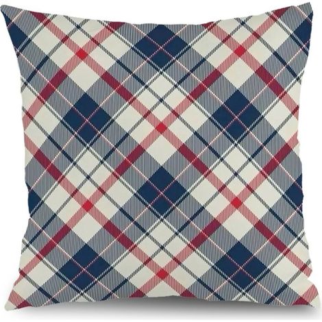 Housse de coussin carreaux décoratifs, décoration canapé,40×40cm (1/5)