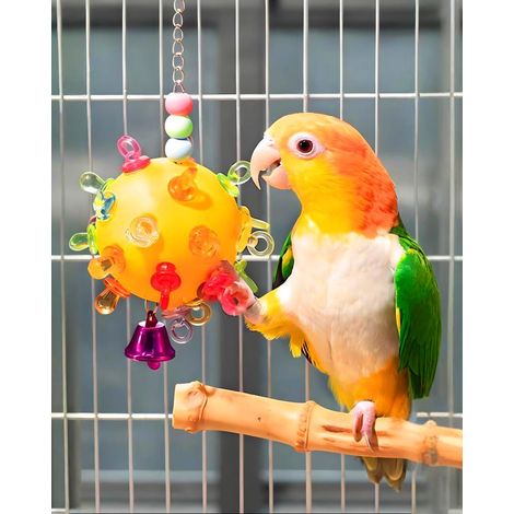 Juguetes para pájaros, pelotas de búsqueda de alimento para cotorras, juguetes colgantes para periquitos, accesorio para jaula de pájaros para mini guacamayos, agapornis y cacatúas, loros pequeños y m